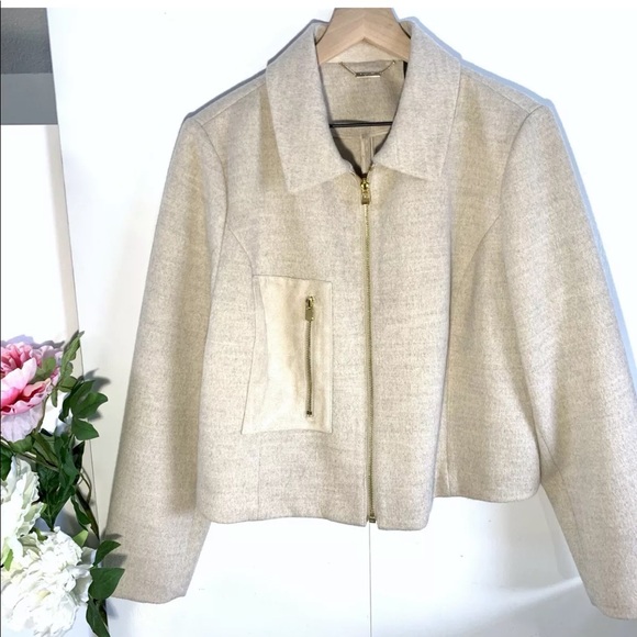 New Chico's Black Label size 2 Sandy Beige Boxy - Picture 3 of 8